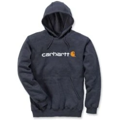 Carhartt Mens Stretchable Signature Logo Hooded Sweatshirt Top -Cheap Tough Work Wears Store 100074 021 01