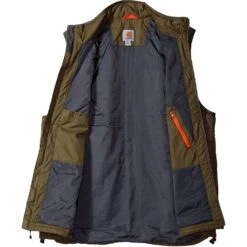 Carhartt Mens Gilliam Nylon Polyester Insulated Vest Gilet Bodywarmer -Cheap Tough Work Wears Store 102286 316 02