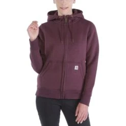 Carhartt Womens 102788 Clarksburg Polycotton Full Zip Hoodie -Cheap Tough Work Wears Store 102788 518 01