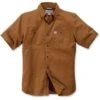 Carhartt Mens Rugged Flex Rigby Solid Short Sleeve Shirt