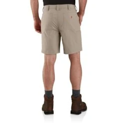 Carhartt Mens Ripstop Lightweight Relaxed Fit Work Shorts -Cheap Tough Work Wears Store 104198 tan 02