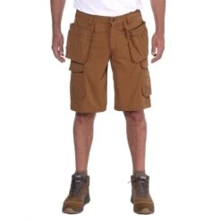 Carhartt Mens Steel Relaxed Fit Multipocket Cargo Shorts -Cheap Tough Work Wears Store 104201 brn 01