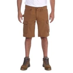 Carhartt Mens Steel Relaxed Fit Multipocket Cargo Shorts -Cheap Tough Work Wears Store 104201 brn 03