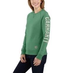 Carhartt Womens Clarksburg Crewneck Sweatshirt -Cheap Tough Work Wears Store 104410 g59 01