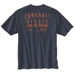 Carhartt Mens Workwear Back Short Sleeve Graphic T Shirt -Cheap Tough Work Wears Store 104581 412 02