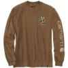 Carhartt Mens Camo Logo Graphic Long Sleeve T Shirt