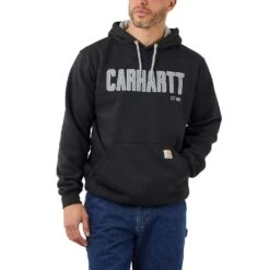 Carhartt Mens Felt Logo Graphic Loose Fit Sweatshirt