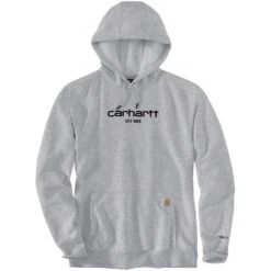 Carhartt Mens Lightweight Logo Relaxed Fit Graphic Hoodie