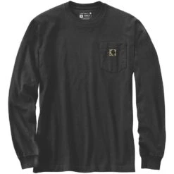 Carhartt Mens Pocket Camo C Graphic Long Sleeve T Shirt