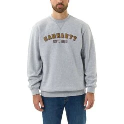Carhartt Mens Crewneck Loose Fit Logo Graphic Sweatshirt