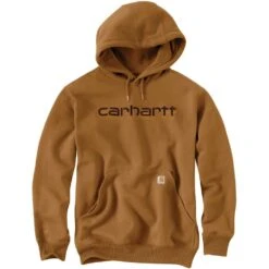 Carhartt Mens Rain Defender Loose Fit Graphic Sweater -Cheap Tough Work Wears Store 105679 brn 01