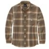 Carhartt Mens Cotton Long Sleeve Plaid Flannel Shirt