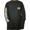 Caterpillar Mens Trademark Logo Cotton T Shirt Black