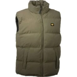 CAT Caterpillar Mens C430 Padded Arctic Workear Gilet Bodywarmer -Cheap Tough Work Wears Store cat434 oli 01