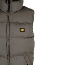 CAT Caterpillar Mens C430 Padded Arctic Workear Gilet Bodywarmer -Cheap Tough Work Wears Store cat434 oli 04