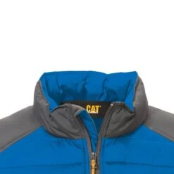 CAT Workwear Mens Defender Water Resistant Insulated Nylon Vest -Cheap Tough Work Wears Store cat465 blue 04