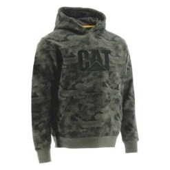 Caterpillar Mens Trademark Hooded Logo Work Sweatshirt