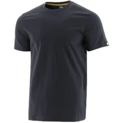 CAT Workwear Mens Essentials Short Sleeve Work T Shirt -Cheap Tough Work Wears Store cat781 black 01