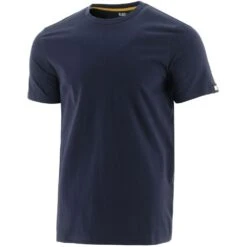 CAT Workwear Mens Essentials Short Sleeve Work T Shirt -Cheap Tough Work Wears Store cat781 navy 01