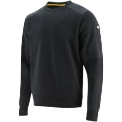 CAT Workwear Mens Essentials Crewneck Warm Sweatshirt -Cheap Tough Work Wears Store cat787 black 01
