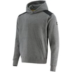 CAT Workwear Mens Essentials Hooded Sweatshirt Hoodie -Cheap Tough Work Wears Store cat788 grey 01