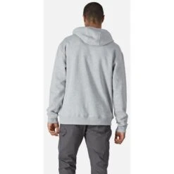 Dickies Mens Logo Graphic Relaxed Fit Fleece Hoodie -Cheap Tough Work Wears Store dic013 grey 02