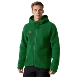Helly Hansen Mens Heritage Pile Full Zip Fleece Hoodie -Cheap Tough Work Wears Store hh013 green 01