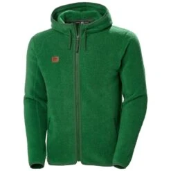 Helly Hansen Mens Heritage Pile Full Zip Fleece Hoodie -Cheap Tough Work Wears Store hh013 green 03