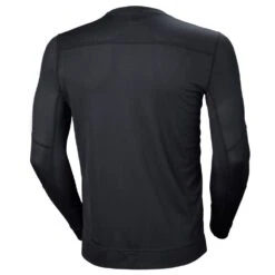 Helly Hansen Mens Lifa Crewneck Base Layer Top -Cheap Tough Work Wears Store hh025 black 02