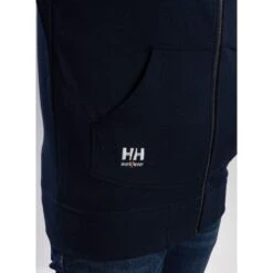 Helly Hansen Mens Oxford Full Zip Hooded Sweatshirt -Cheap Tough Work Wears Store hh047 navy 04