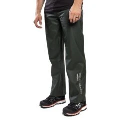 Helly Hansen Mens Voss Waterproof Trousers -Cheap Tough Work Wears Store hh049 dkgrn 01