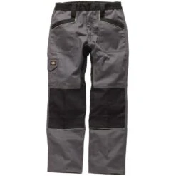 Dickies Mens Industry 260 Workwear Trousers Grey Black IN1001G