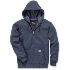 Carhartt Mens Zip Stretchable Reinforced Hooded Sweatshirt Top -Cheap Tough Work Wears Store k122 chh 01