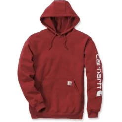 Carhartt Mens Polycotton Stretchable Sleeve Logo Hooded Sweatshirt Top 8 Carhartt Mens Polycotton Stretchable Sleeve Logo Hooded Sweatshirt Top -Cheap Tough Work Wears Store k288 608 01