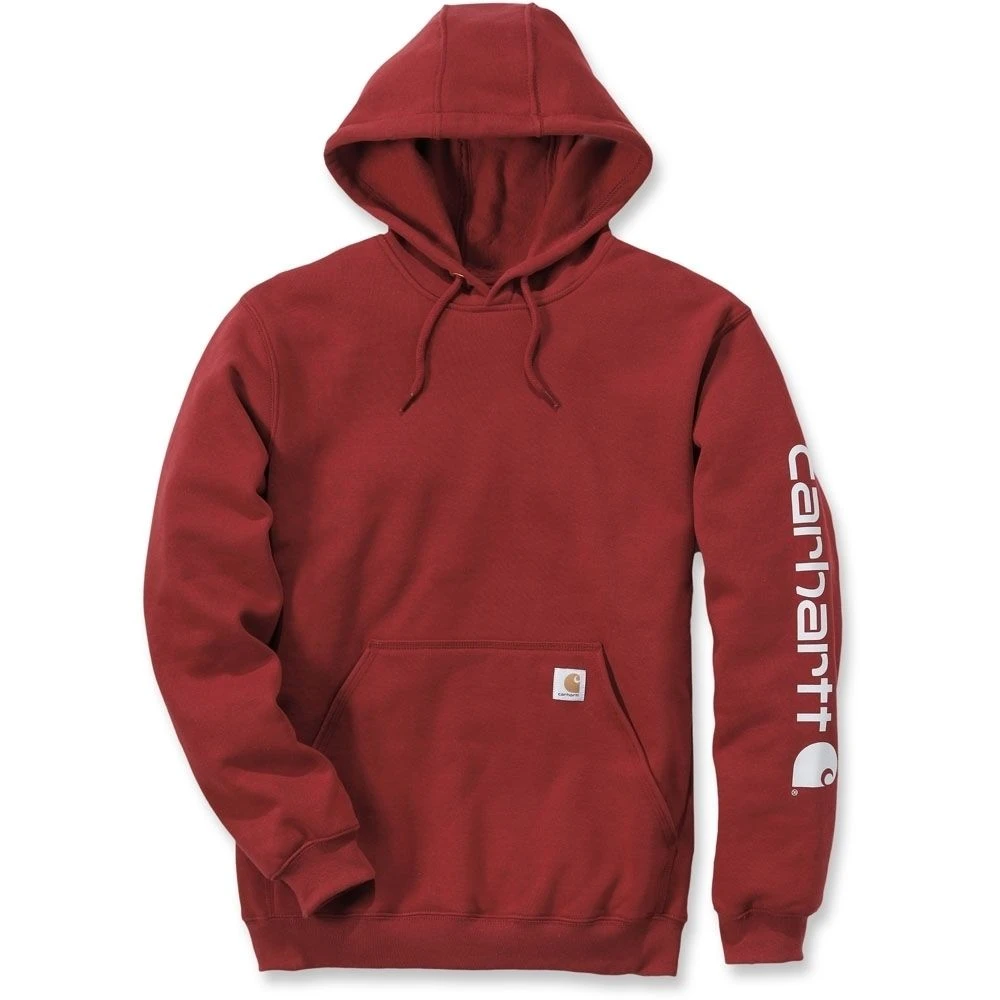 Carhartt Mens Polycotton Stretchable Sleeve Logo Hooded Sweatshirt Top 4 Carhartt Mens Polycotton Stretchable Sleeve Logo Hooded Sweatshirt Top - Image 4