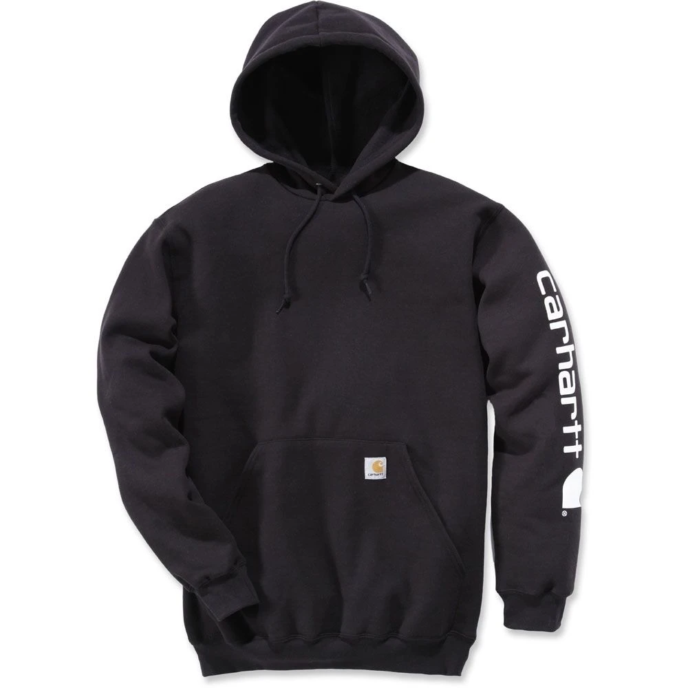 Carhartt Mens Polycotton Stretchable Sleeve Logo Hooded Sweatshirt Top 5 Carhartt Mens Polycotton Stretchable Sleeve Logo Hooded Sweatshirt Top - Image 5