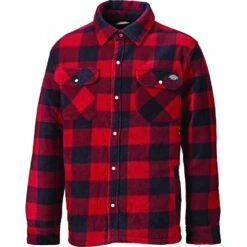 Dickies Mens Portland Long Sleeve Polyester Polar Fleece Padded Shirt -Cheap Tough Work Wears Store sh5000 rd 01