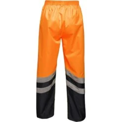 Regatta Mens Hi Vis Pro Waterproof Workwear Over Trousers -Cheap Tough Work Wears Store trw505 5lv 02
