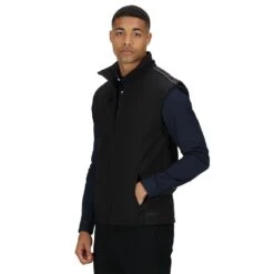 Regatta Mens Sandstorm Softshell Bodywarmer Gilet TRA813 Black